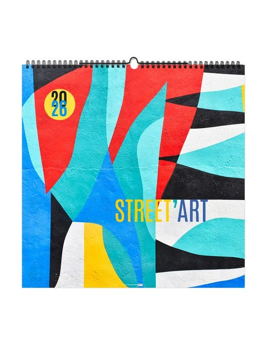 STREET ART 2026 - SMALL 330 x 330 mm - MARQUAGE 1 COULEUR - RELIURE BAGUETTE