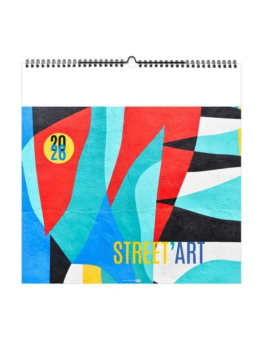 STREET ART 2026 - SMALL 330 x 330 mm - MARQUAGE 1 COULEUR - RELIURE BAGUETTE marquage laser ultra précis