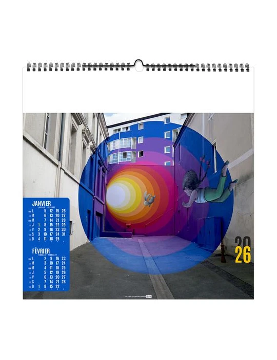 STREET ART 2026 - SMALL 330 x 330 mm - MARQUAGE 1 COULEUR - RELIURE BAGUETTE personnalisation rapide en France