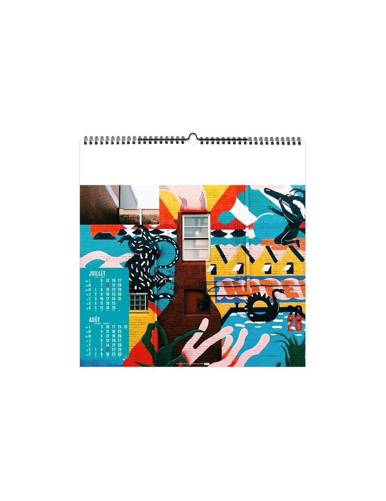 STREET ART 2026 - SMALL 330 x 330 mm - MARQUAGE 1 COULEUR - RELIURE BAGUETTE objet publicitaire robuste