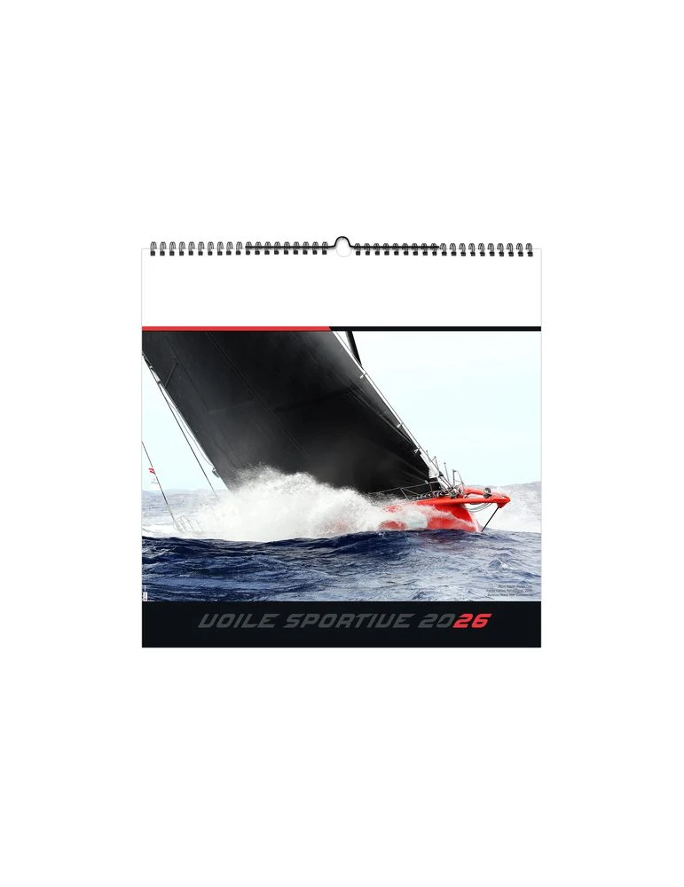 VOILE SPORTIVE 2026 - SMALL 330 x 330 mm - MARQUAGE 1 COULEUR - RELIURE BAGUETTE objet promotionnel éco-responsable