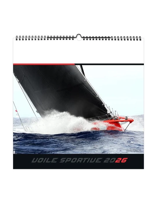 VOILE SPORTIVE 2026 - SMALL 330 x 330 mm - MARQUAGE 1 COULEUR - RELIURE BAGUETTE objet promotionnel éco-responsable