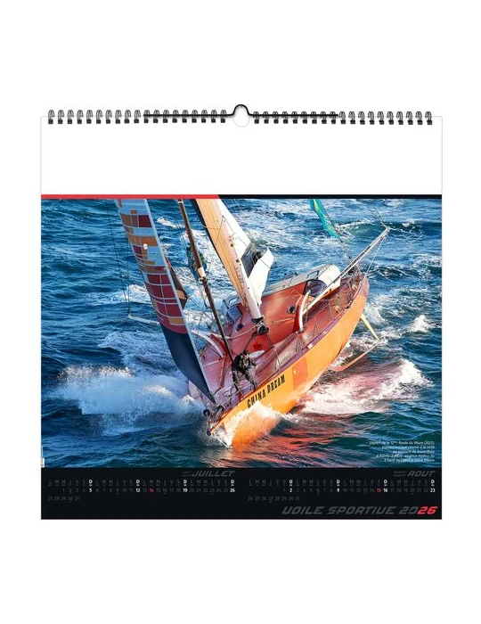 VOILE SPORTIVE 2026 - SMALL 330 x 330 mm - MARQUAGE 1 COULEUR - RELIURE BAGUETTE objet publicitaire robuste