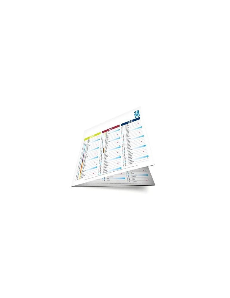 ORIGAMI CARRE ARLEQUIN 2026 - CC REMBORDE - MARQUAGE 1 COULEUR - IDENTIQUE RECTO VERSO personnalisable avec votre logo