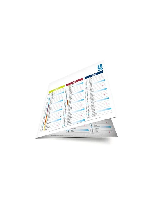 ORIGAMI CARRE ARLEQUIN 2026 - CC REMBORDE - MARQUAGE 1 COULEUR - IDENTIQUE RECTO VERSO personnalisable avec votre logo