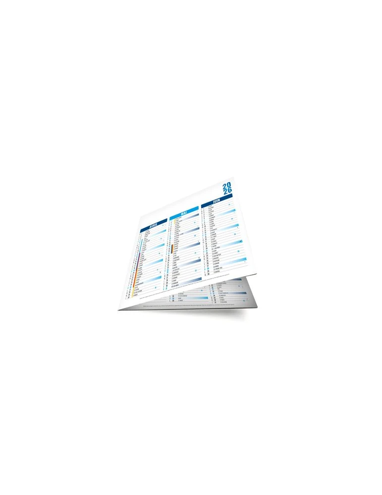 ORIGAMI CARRE BLEU 2026 - CC REMBORDE - MARQUAGE 1 COULEUR - IDENTIQUE RECTO VERSO personnalisable avec votre logo