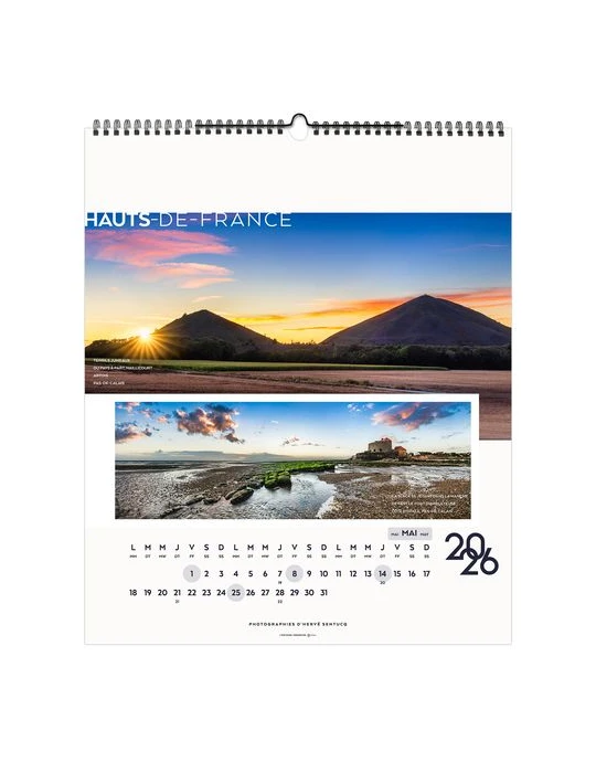 LA FRANCE PANORAMIQUE 2026 - SMALL 330 x 400 mm - MARQUAGE 1 COULEUR cadeau client original