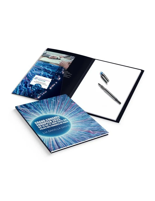 BLOC SEMINAIRE MAXI 220X325 MM - COUVERTURE 380g SANS PELLICULAGE - BLOC INTERIEUR 30F SANS IMPRESSION 80g OFFSET