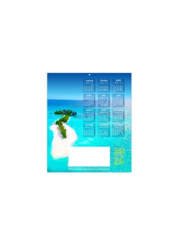 ESTAMPE - OCEAN 2026 - CARRE 325 X 350 mm - QUADRI personnalisable avec votre logo