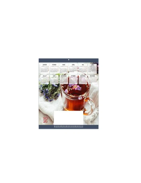 ESTAMPE - MAIA 2026 - CARRE 325 X 350 mm - QUADRI personnalisable avec votre logo