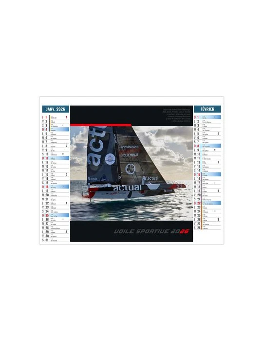 2EN1 - MARIN 2026 - XXL 474 x 700 mm - MARQUAGE 1 COULEUR