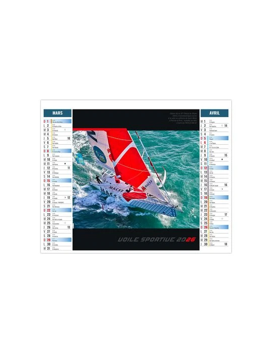 2EN1 - MARIN 2026 - XXL 474 x 700 mm - MARQUAGE 1 COULEUR