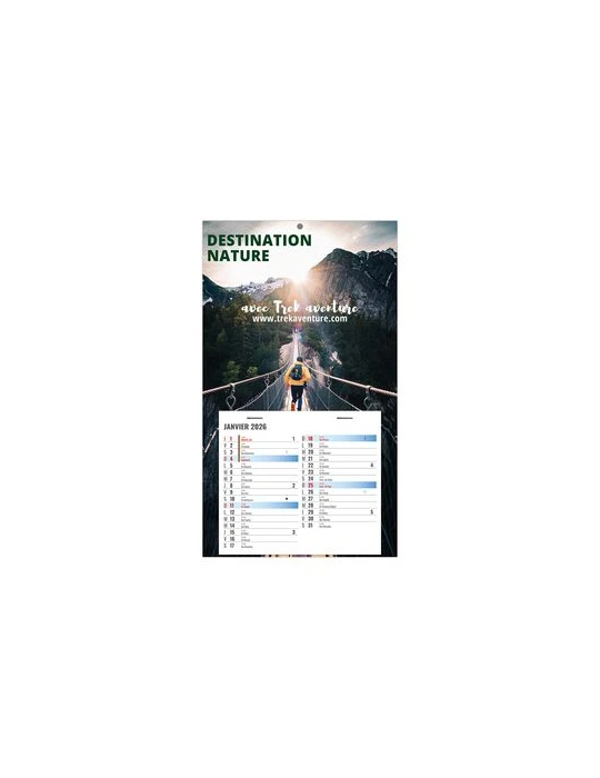 PLAQUE 1 VUE CREATION 2026 - 260 x 420 mm - DOS CARTON 350g - BLOC B1 cadeau entreprise pas cher