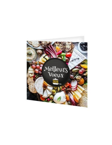 CARTE DE VOEUX - COOKING 2026  AVEC ENVELOPPE - SANS MARQUAGE