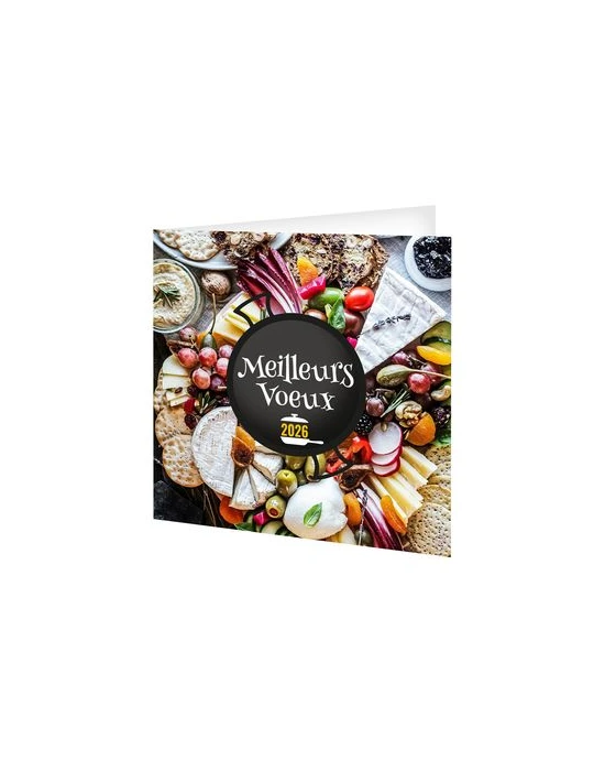 CARTE DE VOEUX - COOKING 2026  AVEC ENVELOPPE - SANS MARQUAGE