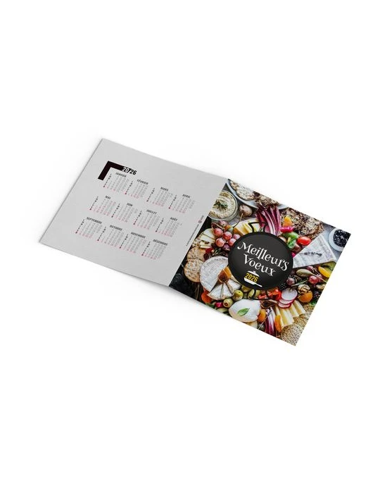 CARTE DE VOEUX - COOKING 2026  AVEC ENVELOPPE - SANS MARQUAGE