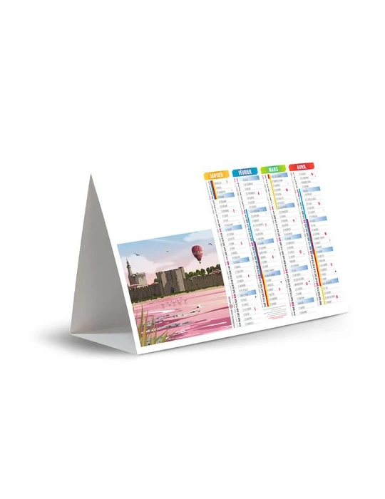 CHEVALET DE COMPTOIR - VINTAGE 2026 - QUADRI personnalisable avec votre logo