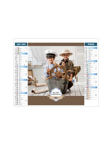 2EN1 - ENFANTS 2026 - SMALL 330 x 470 mm - MARQUAGE 1 COULEUR 2