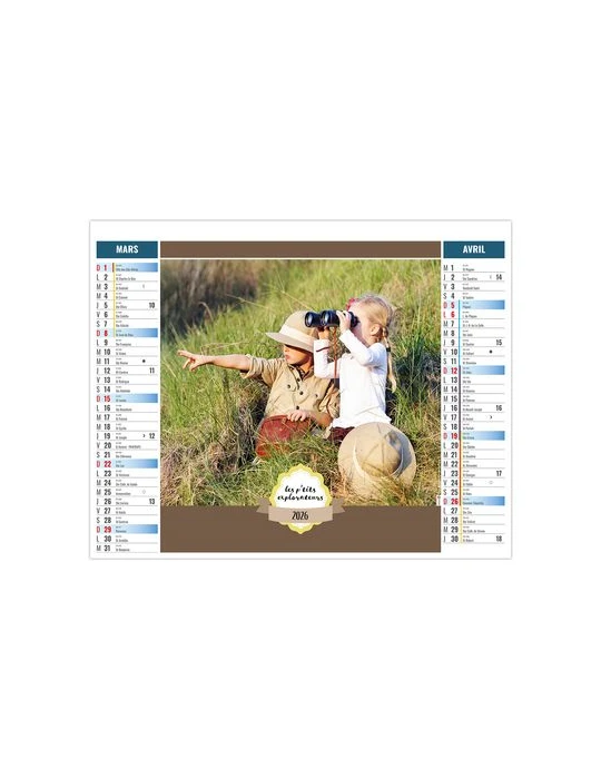 2EN1 - ENFANTS 2026 - SMALL 330 x 470 mm - MARQUAGE 1 COULEUR