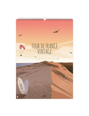 TOUR DE FRANCE VINTAGE 2026 - 6 FEUILLETS - RELIURE BAGUETTE - MARQUAGE 1 COULEUR nombre de pages : 12 pages