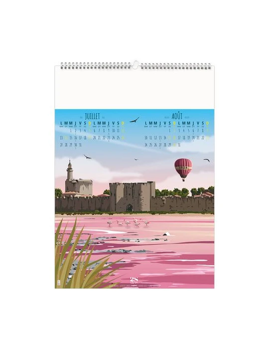 TOUR DE FRANCE VINTAGE 2026 - 6 FEUILLETS - RELIURE BAGUETTE - MARQUAGE 1 COULEUR nombre de pages : 12 pages livraison express 2