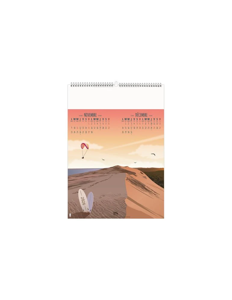 TOUR DE FRANCE VINTAGE 2026 - 6 FEUILLETS - RELIURE BAGUETTE - MARQUAGE 1 COULEUR nombre de pages : 12 pages cadeau collaborateu