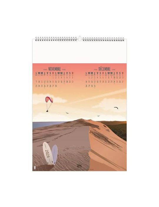 TOUR DE FRANCE VINTAGE 2026 - 6 FEUILLETS - RELIURE BAGUETTE - MARQUAGE 1 COULEUR nombre de pages : 12 pages cadeau collaborateu