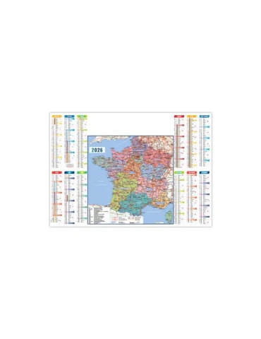 SOUS-MAIN SMP 60 REGIONS 2026 600X420MM PLASTIFIE ENCAPSULE