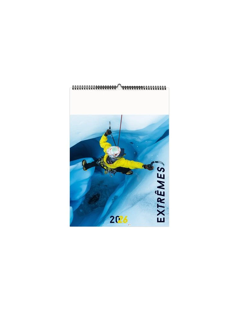 EXTRÊMES 2026 - 6 FEUILLETS - RELIURE BAGUETTE - MARQUAGE 1 COULEUR nombre de pages : 12 pages personnalisable avec votre logo