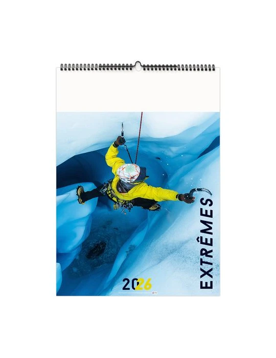 EXTRÊMES 2026 - 6 FEUILLETS - RELIURE BAGUETTE - MARQUAGE 1 COULEUR nombre de pages : 12 pages personnalisable avec votre logo