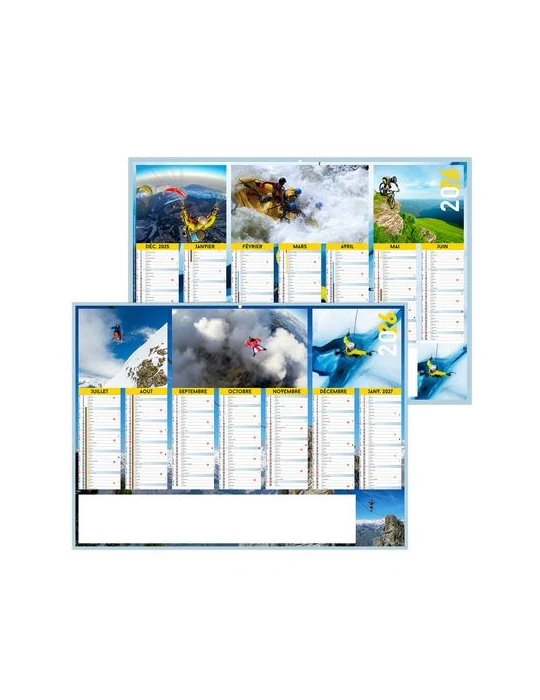 ADRENALINE 2026 - MIDI 430 x 335 mm - LEGER 400G - SANS MARQUAGE - 1 TROU EN TETE