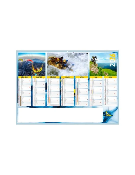 ADRENALINE 2026 - MIDI 430 x 335 mm - LEGER 400G - SANS MARQUAGE - 1 TROU EN TETE