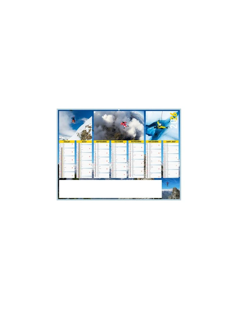 ADRENALINE 2026 - MIDI 430 x 335 mm - LEGER 400G - SANS MARQUAGE - 1 TROU EN TETE