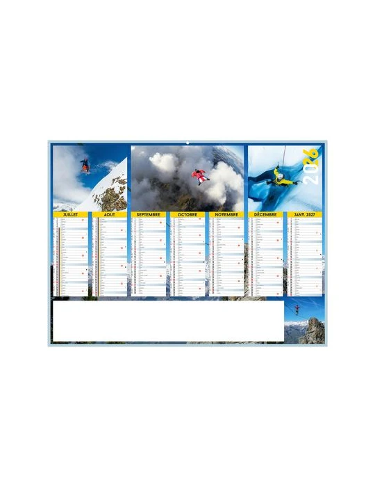 ADRENALINE 2026 - MIDI 430 x 335 mm - LEGER 400G - SANS MARQUAGE - 1 TROU EN TETE