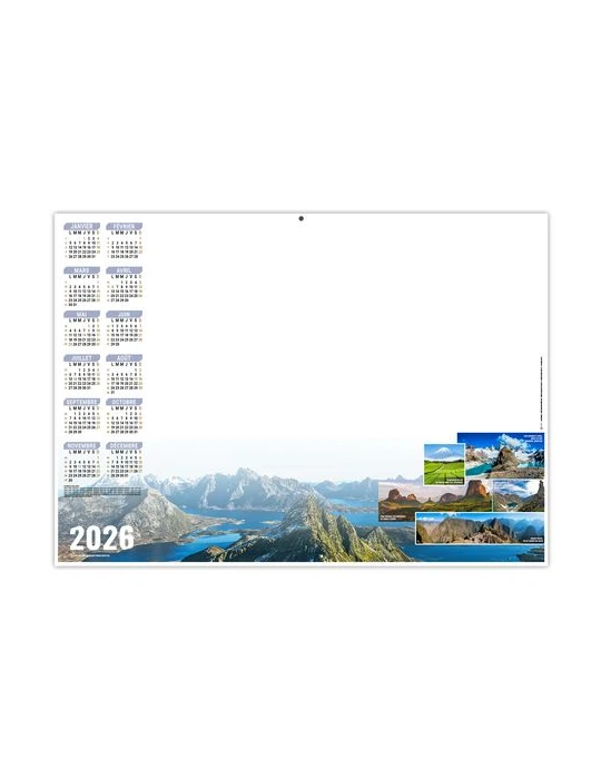 PLANNING MONDIAL 2026 - XXL 700X500 MM LEGER 400G - RECTO SEUL - SANS MARQUAGE
