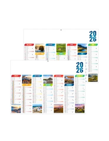 EMILIEN 2026 - MIDI 430 x 335 mm - LEGER 400G - SANS MARQUAGE - 1 TROU EN TETE