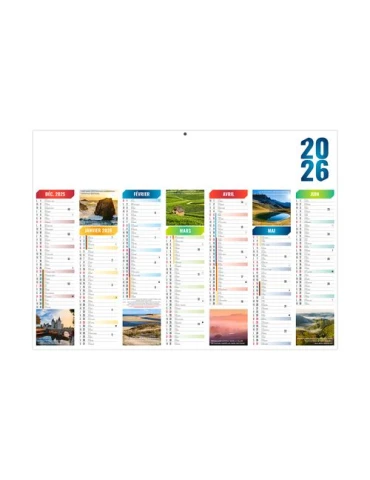 EMILIEN 2026 - MIDI 430 x 335 mm - LEGER 400G - SANS MARQUAGE - 1 TROU EN TETE 2