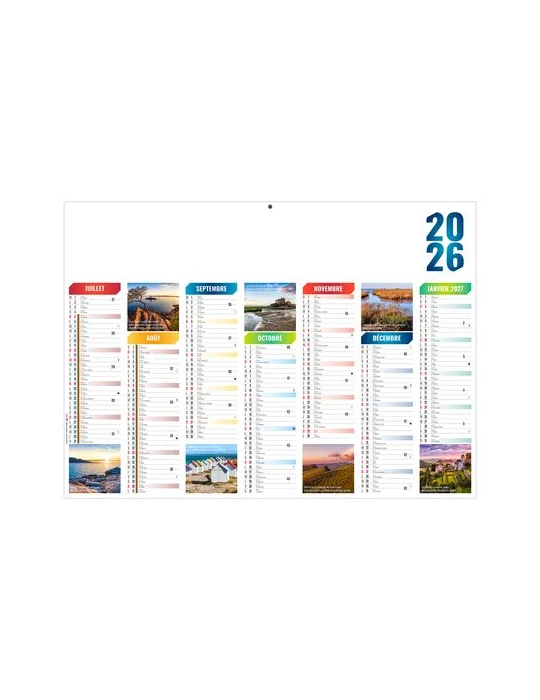 EMILIEN 2026 - MIDI 430 x 335 mm - LEGER 400G - SANS MARQUAGE - 1 TROU EN TETE