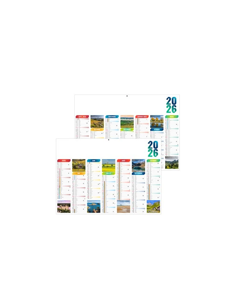 SCO-EMILIEN 2026 - MIDI 430 x 335 mm - LEGER 400G - SANS MARQUAGE - 1 TROU EN TETE