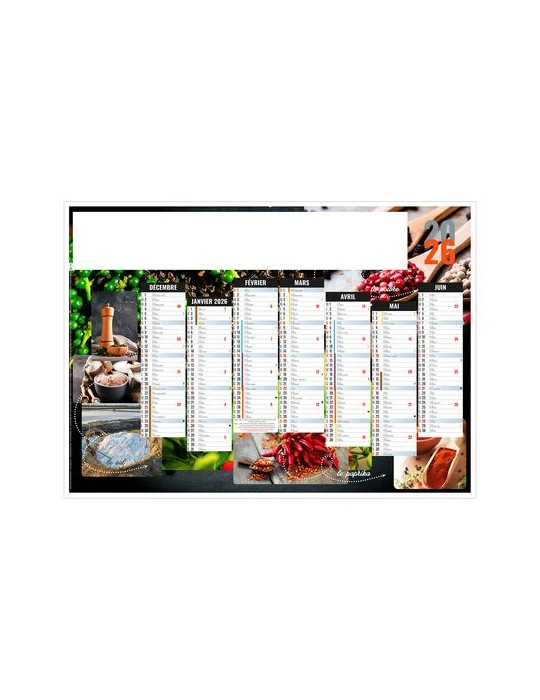 EPICES 2026 - MIDI 430 x 335 mm - LEGER 400G - SANS MARQUAGE - 1 TROU EN TETE