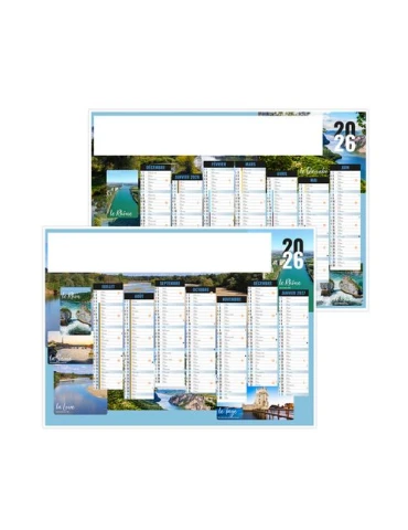 NATURE 2026 - MIDI 430 x 335 mm - LEGER 400G - SANS MARQUAGE - 1 TROU EN TETE