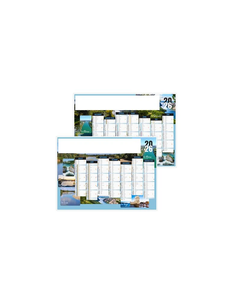 NATURE 2026 - MIDI 430 x 335 mm - LEGER 400G - SANS MARQUAGE - 1 TROU EN TETE