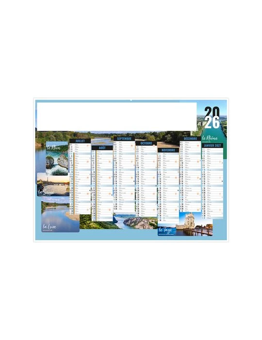 NATURE 2026 - MIDI 430 x 335 mm - LEGER 400G - SANS MARQUAGE - 1 TROU EN TETE