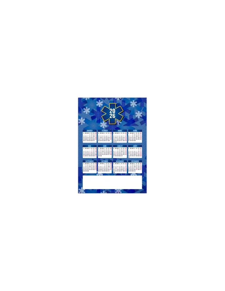 MAG CROIX BLEUE 2026 - MAXI MAGNET 150 x 210 mm - QUADRI cadeau entreprise pas cher