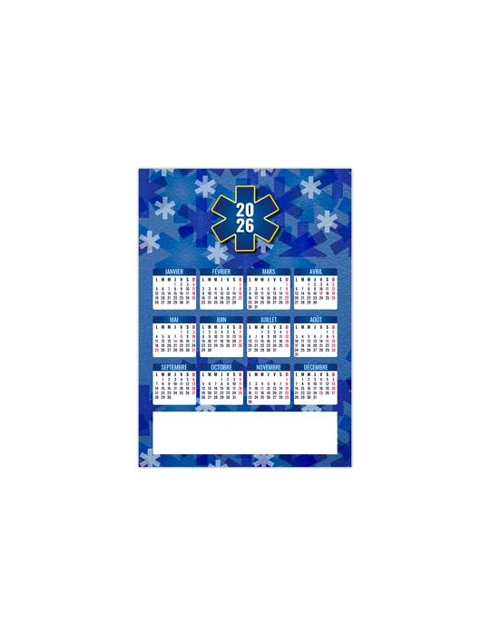 MAG CROIX BLEUE 2026 - MAXI MAGNET 150 x 210 mm - QUADRI cadeau entreprise pas cher