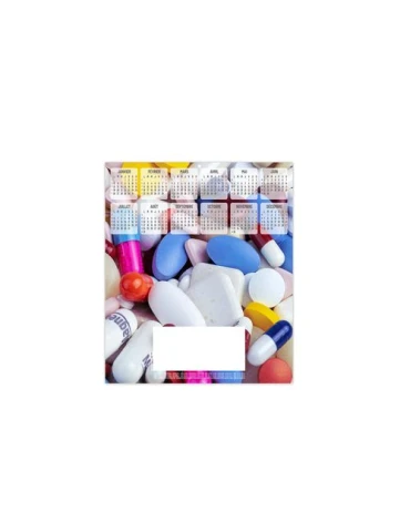 ESTAMPE - ELISE 2026 - CARRE 325 X 350 mm - QUADRI personnalisable avec votre logo