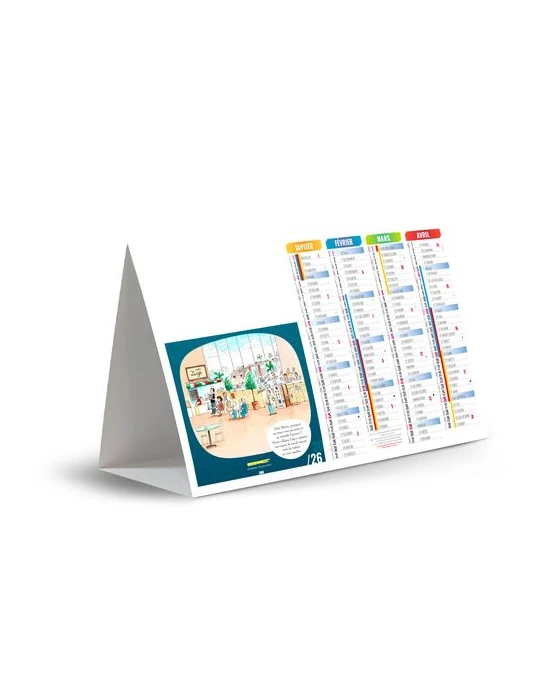 CHEVALET DE COMPTOIR - BLAGUE 2026 - QUADRI personnalisable avec votre logo