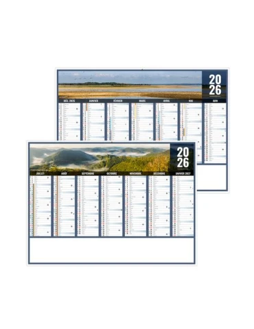 LIBERTE GRAND-EST 2026 - MIDI 430 x 335 mm - LEGER 400G - SANS MARQUAGE - 1 TROU EN TETE