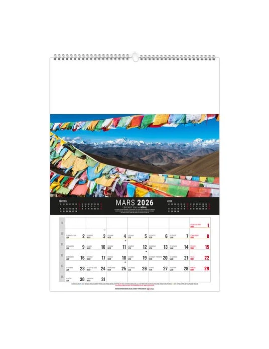 MURAL 12F - MONDE 2026 - QUADRI cadeau entreprise pas cher