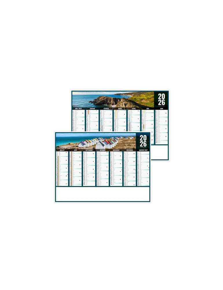 LIBERTE NORMANDIE 2026 - MIDI 430 x 335 mm - LEGER 400G - SANS MARQUAGE - 1 TROU EN TETE